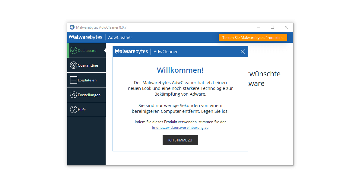 Nach dem AdwCleaner Download direkt loslegen