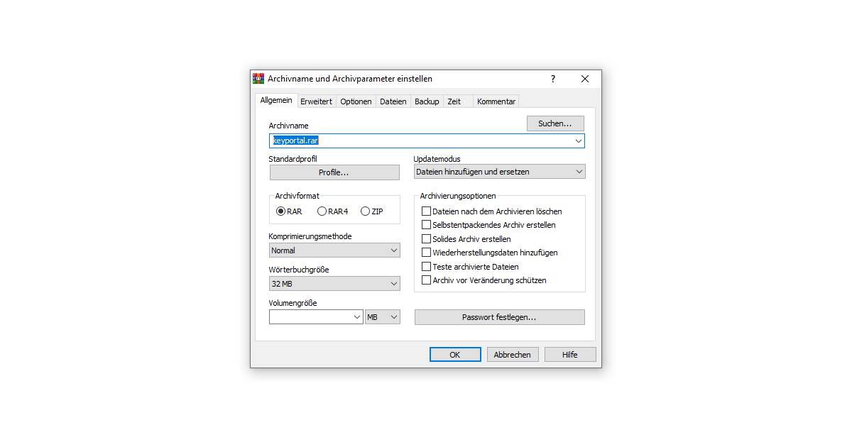 Was ist WinRAR erklärt dir das Programm selbst