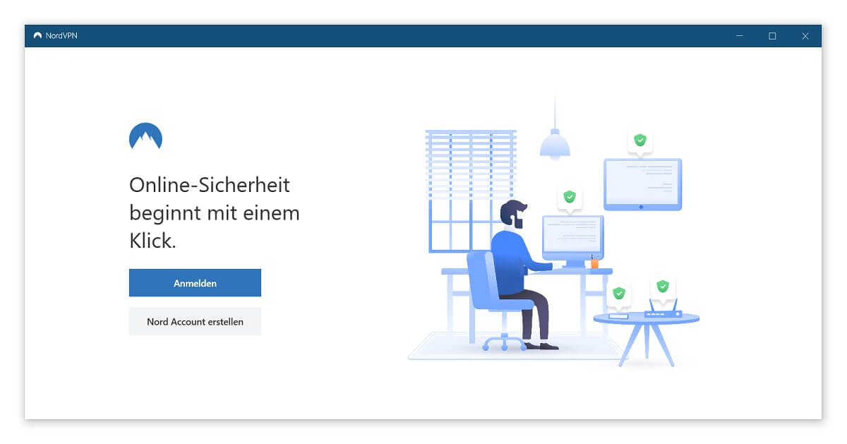 NordVPN Windows 10 anmelden oder Account erstellen