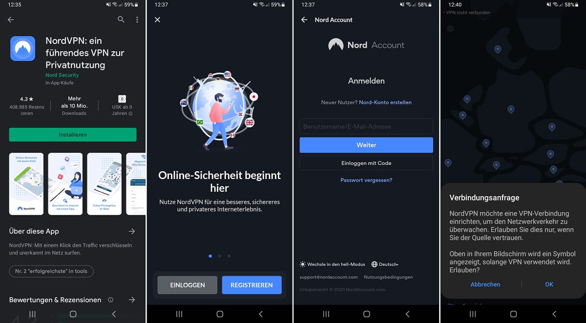 NordVPN Download, Installation und Einrichtung für Android