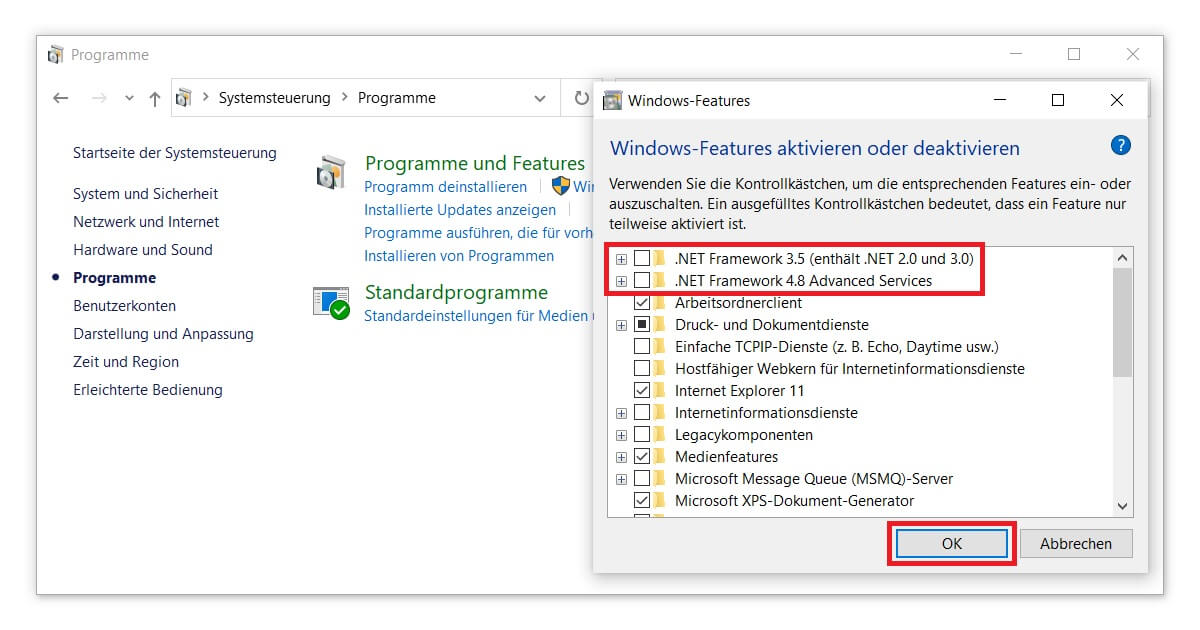 Das .NET Framework ist mitentscheidend beim Windows Update